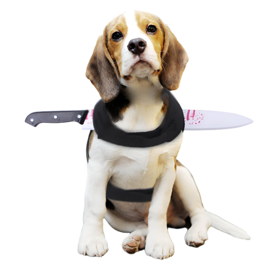 Funny Pet Costume Bloody Tools Knife