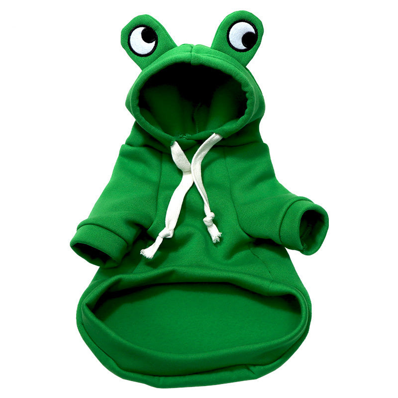 Pet Hoodie Frog Green
