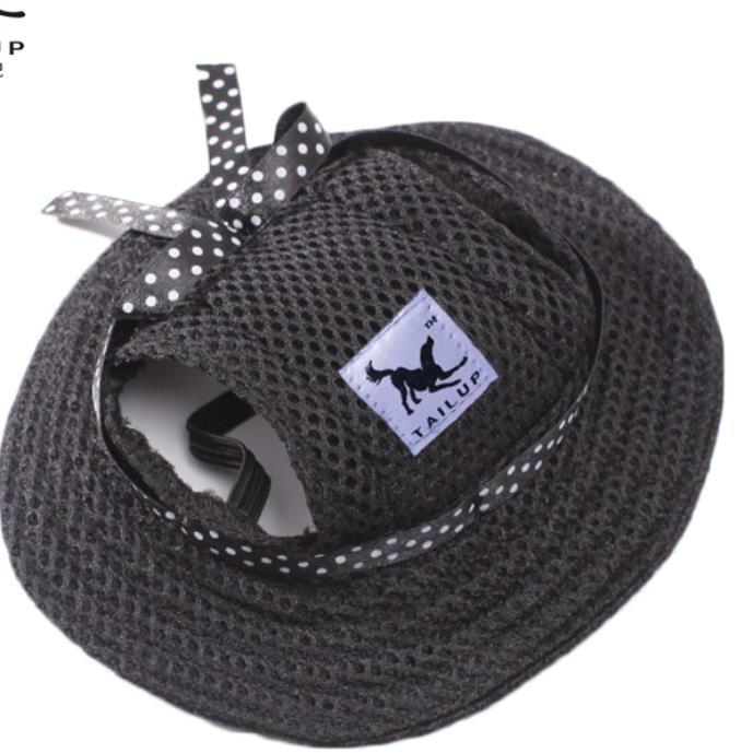 Pet Headwear Sun Hat Black