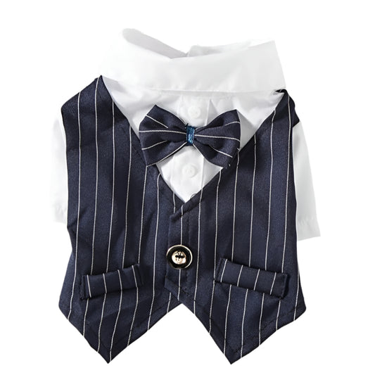 Pet Suit Bow Tie Blue