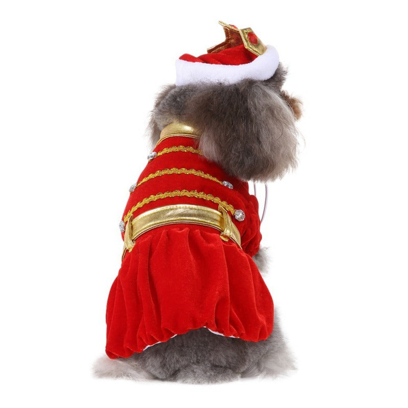 Funny Pet Costume Queen Red