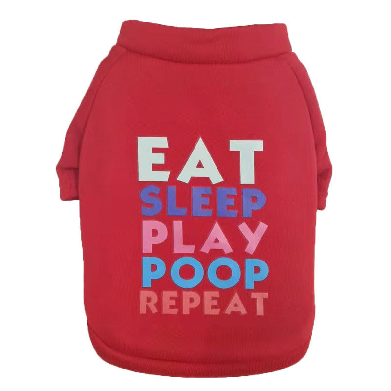 Pet T-shirt Funny Text Red