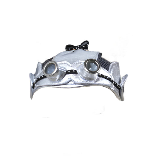 Funny Headwear Aviation Hat with Goggles Silver