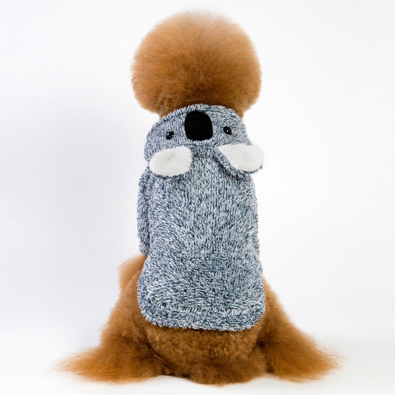 Funny Pet Costume Koala Light Gray