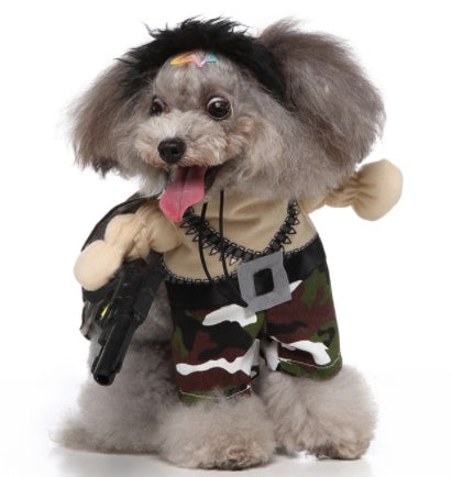 Funny Pet Costume Mercenary