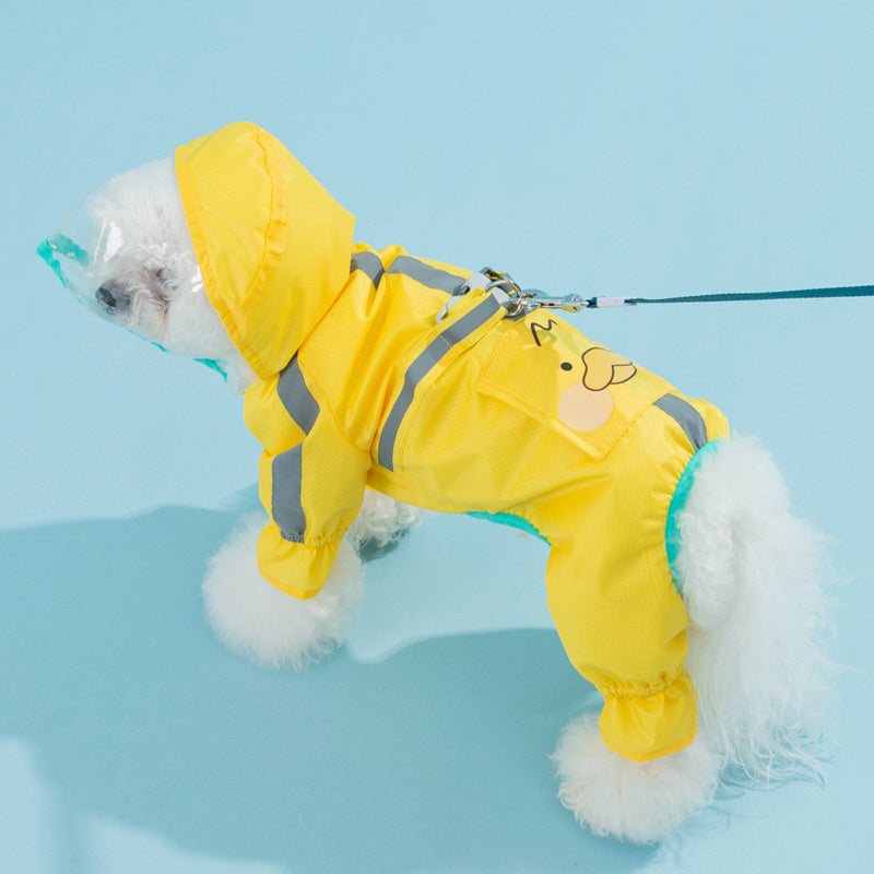 Pet Rain Coat Yellow Duck