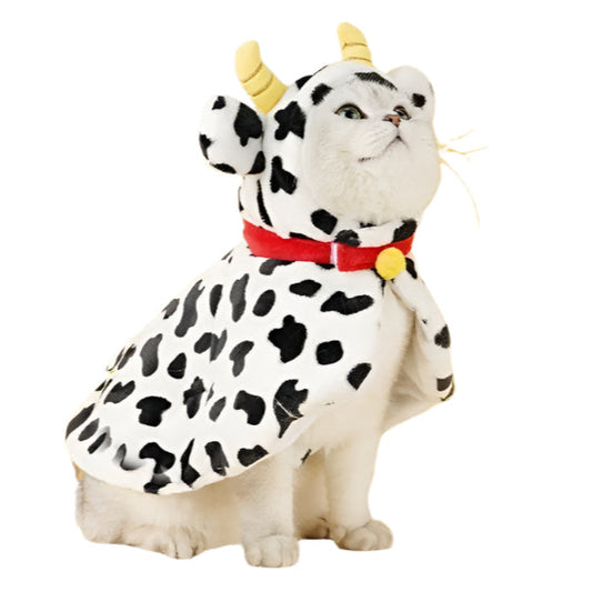 Funny Pet Costume Cow Cape