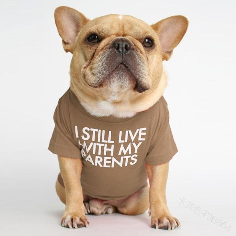Pet T-shirt Funny Text Brown