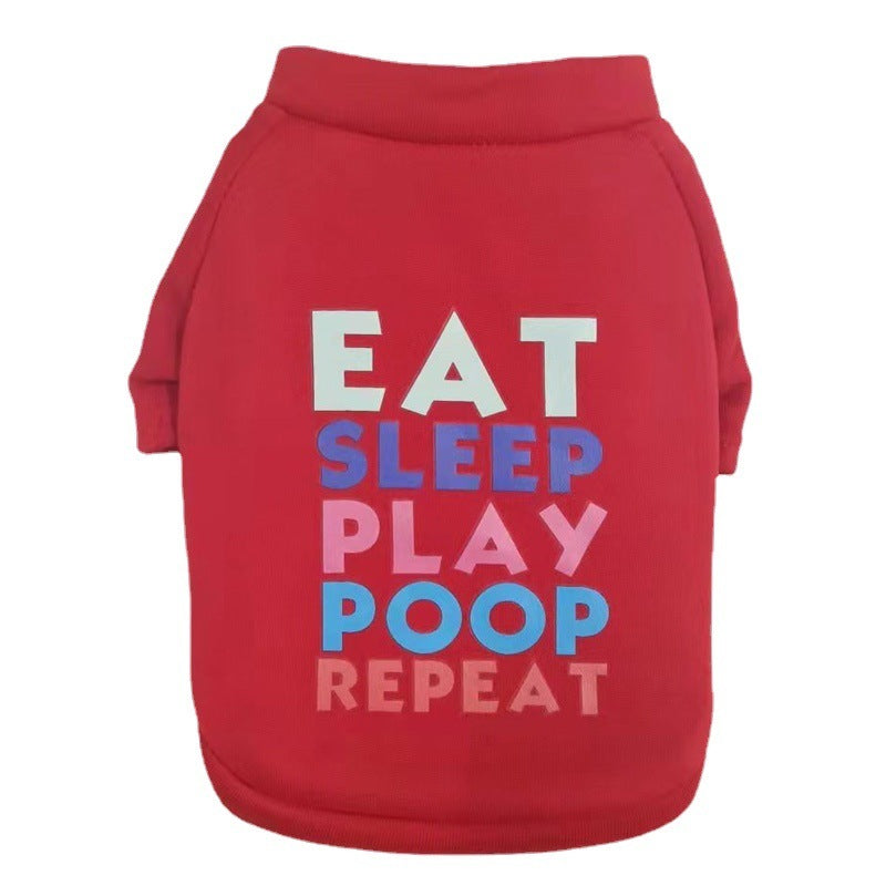 Pet T-shirt Funny Text Red