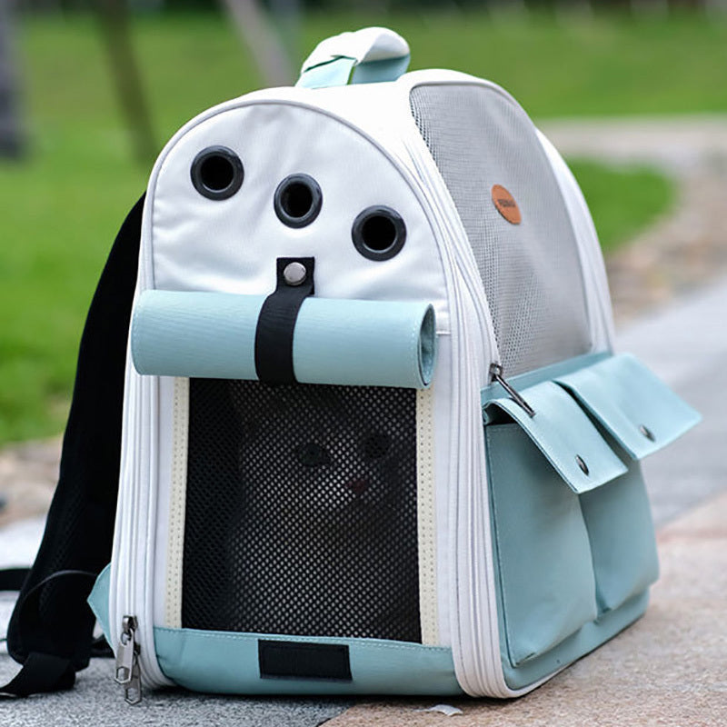 Pet Backpack with Pockets Mint