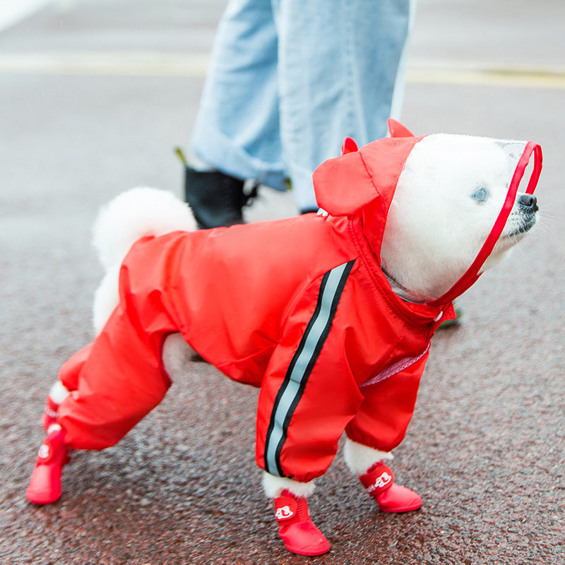 Pet Rain Coat Red 