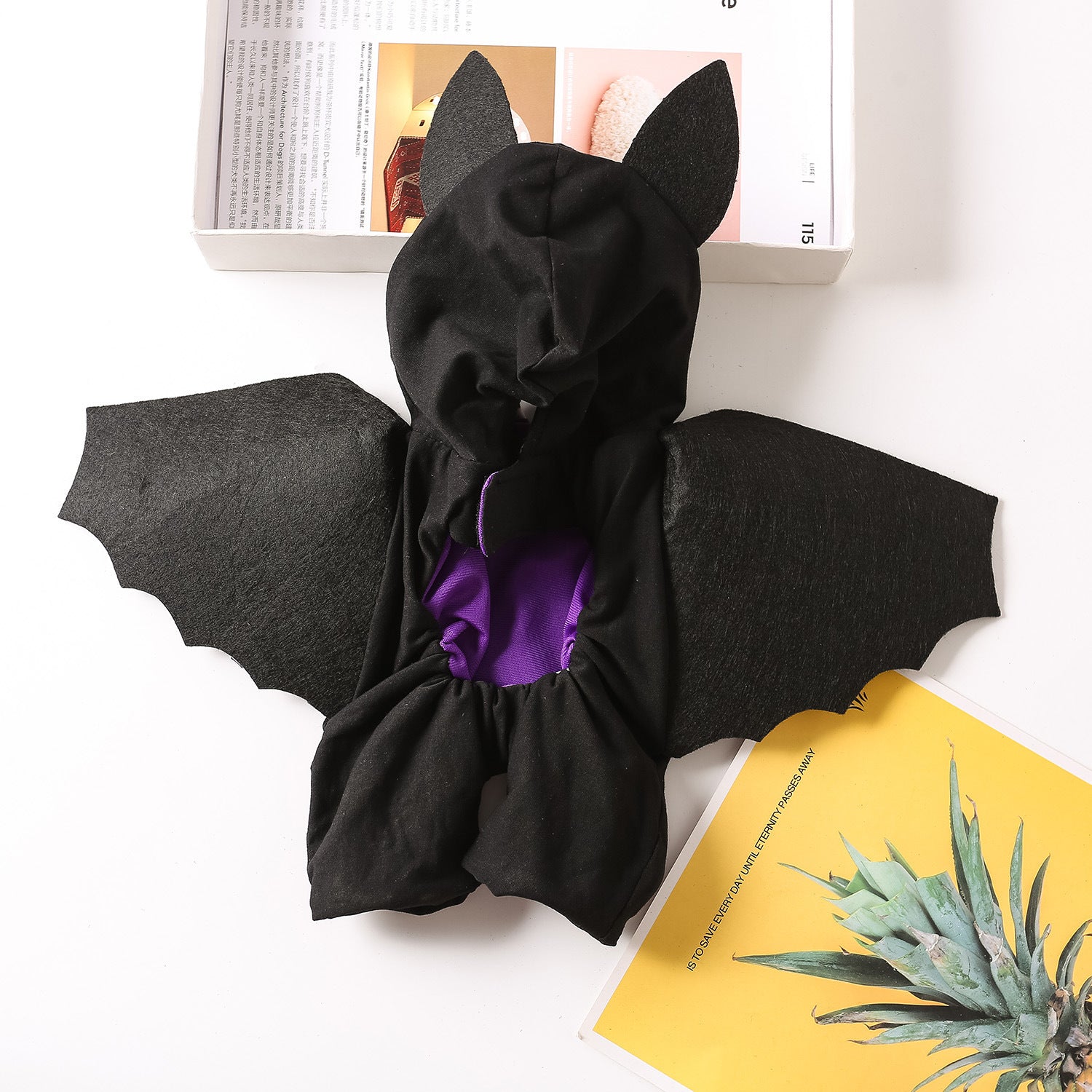 Funny Pet Costume Skeleton Bat