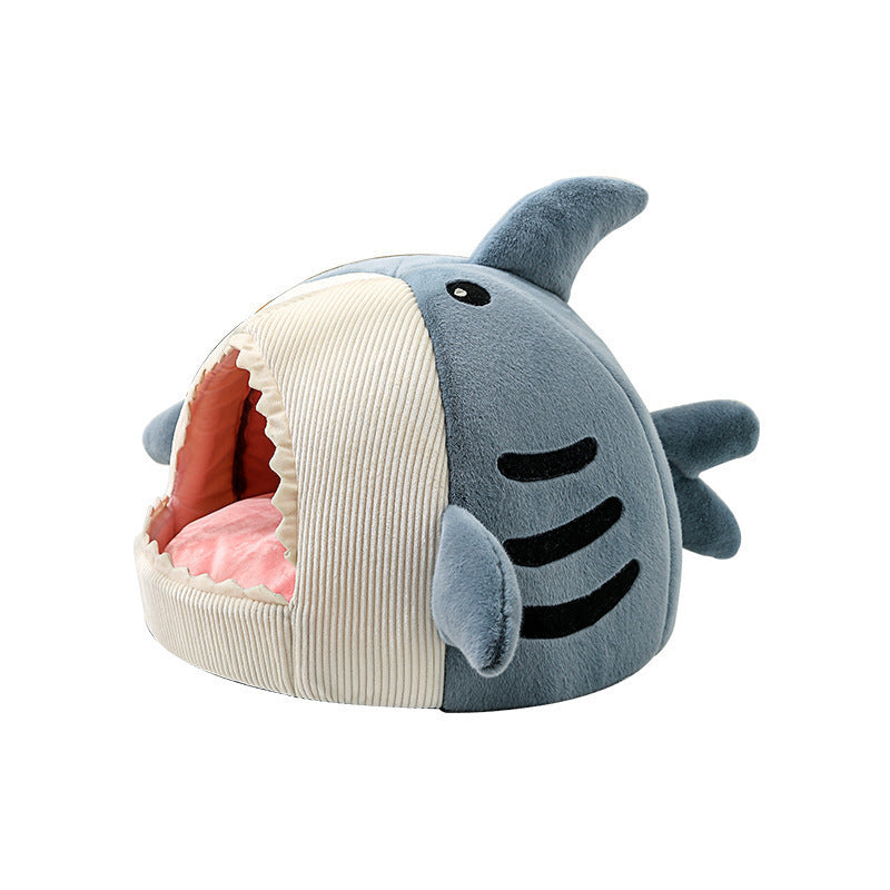 Pet Bed Shark Blue