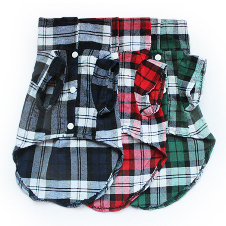 Pet Plaid Shirts