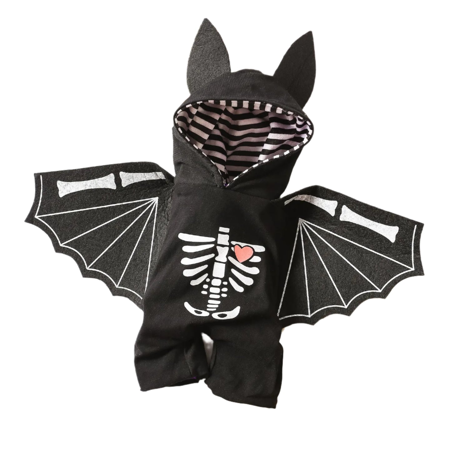 Funny Pet Costume Skeleton Bat