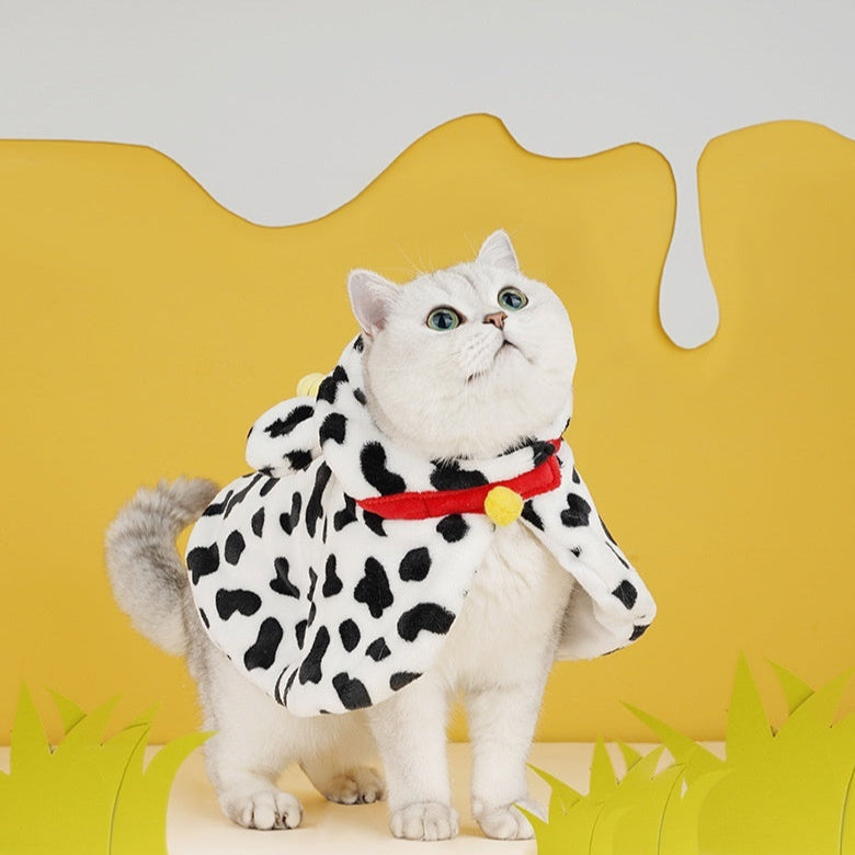 Funny Pet Costume Cow Cape