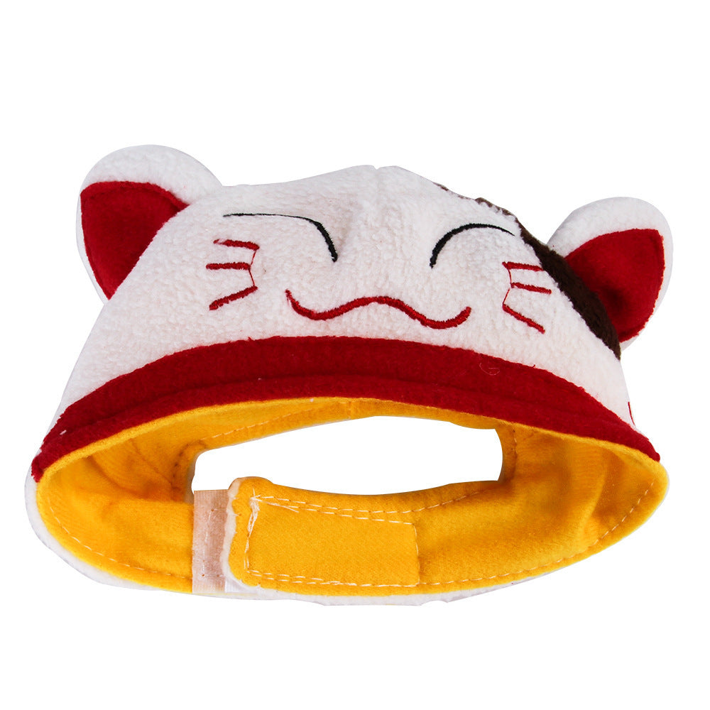 Funny Pet Headwear Chinese Style White