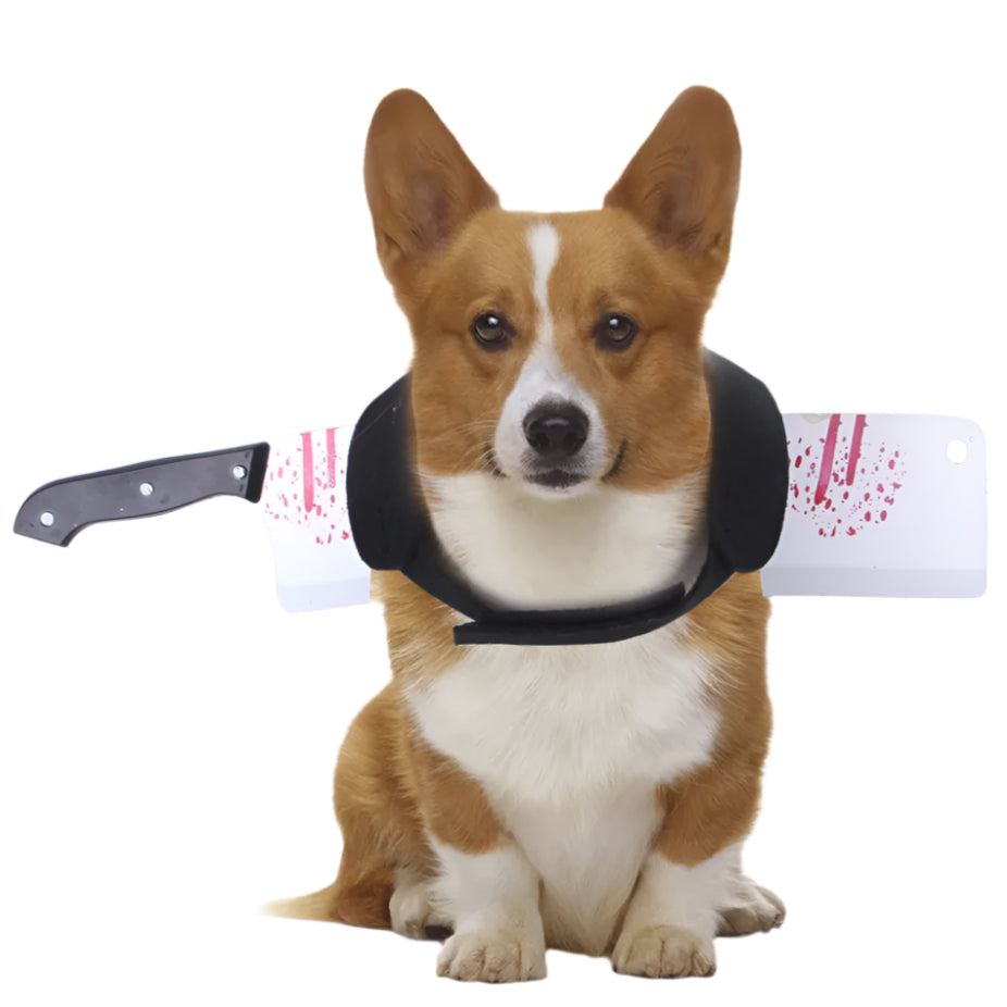 Funny Pet Costume Bloody Tools Cleaver