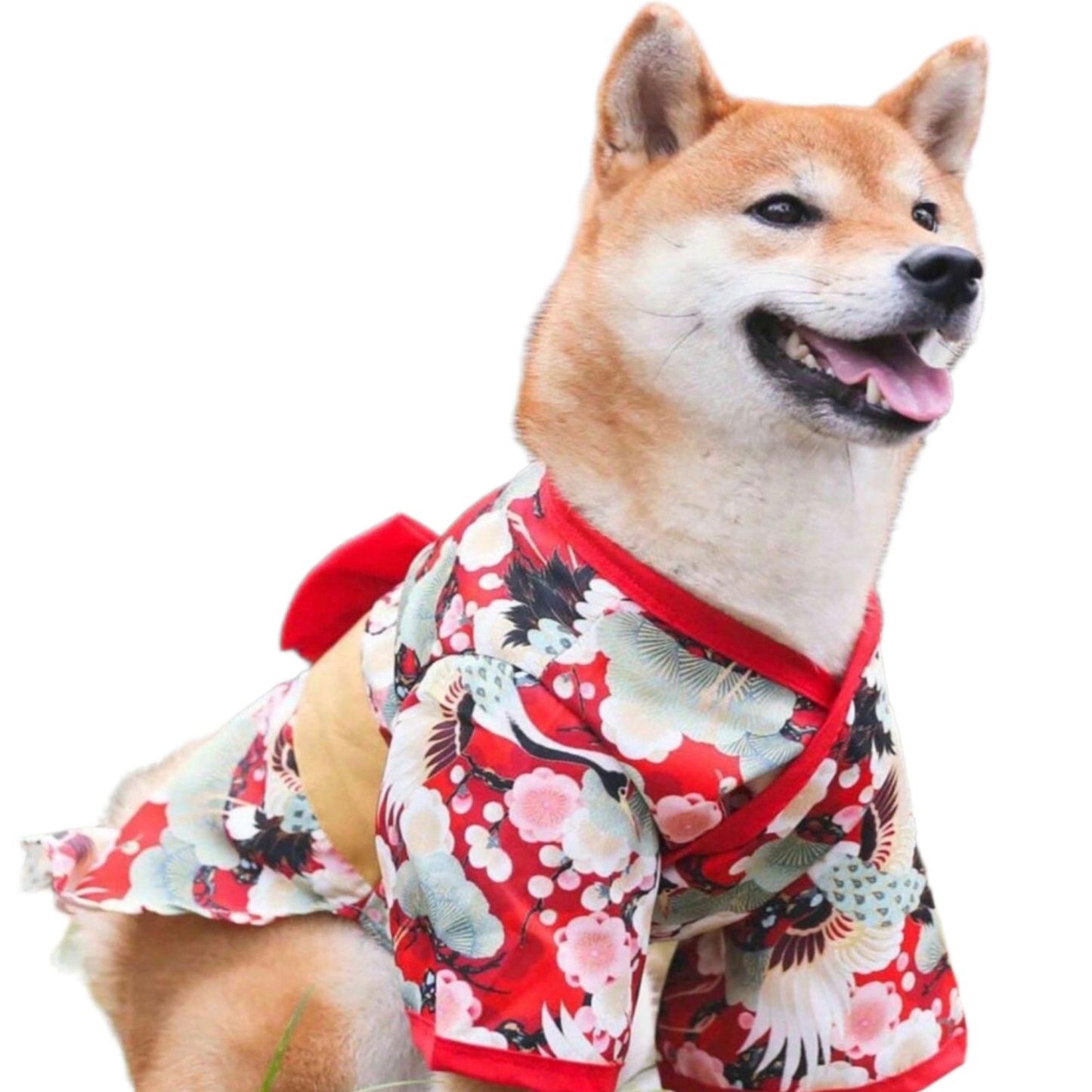 Funny Pet Costume Kimono Red